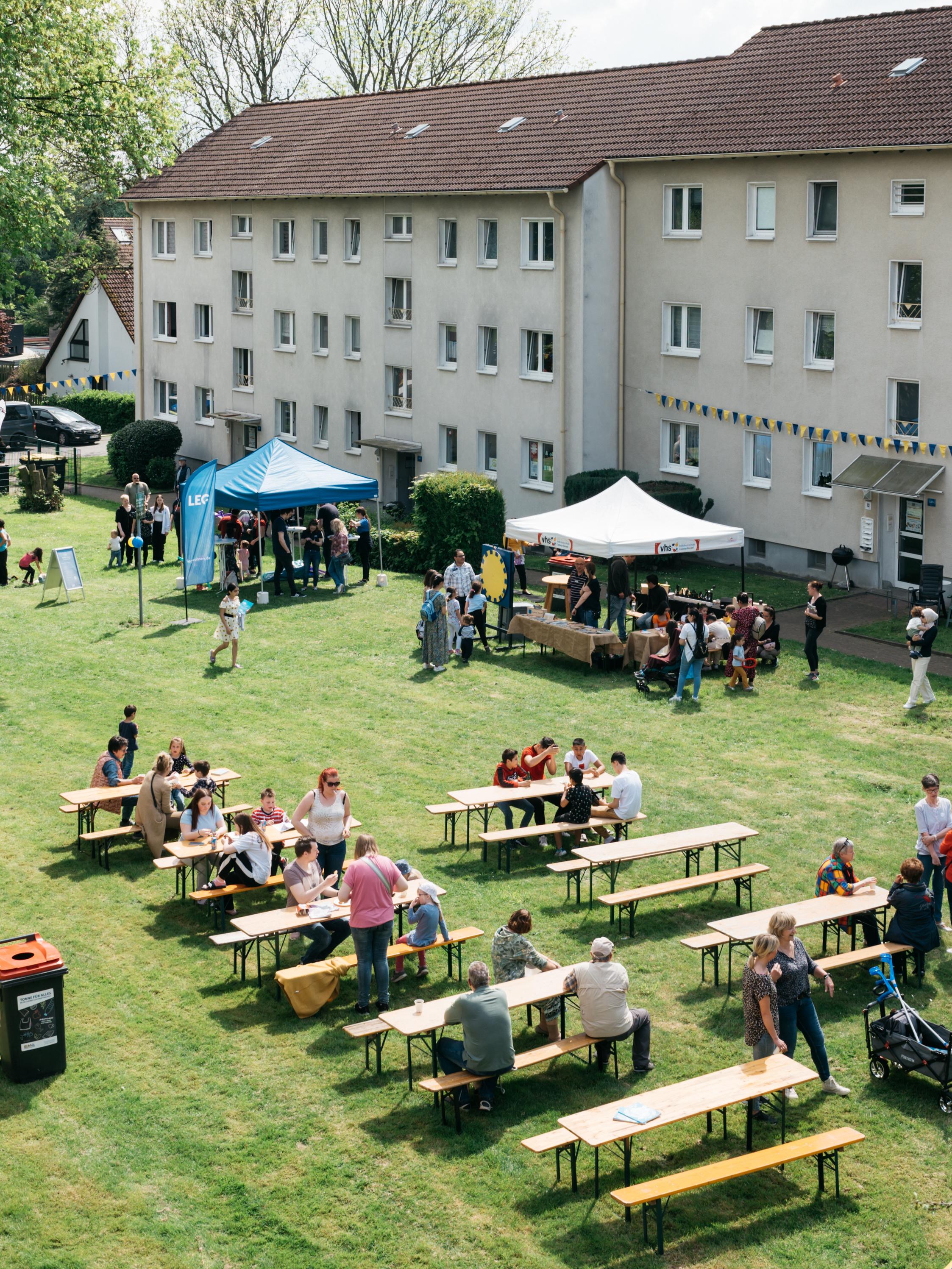 Luftbild vom Merklinder Mit-Mach-Markt
