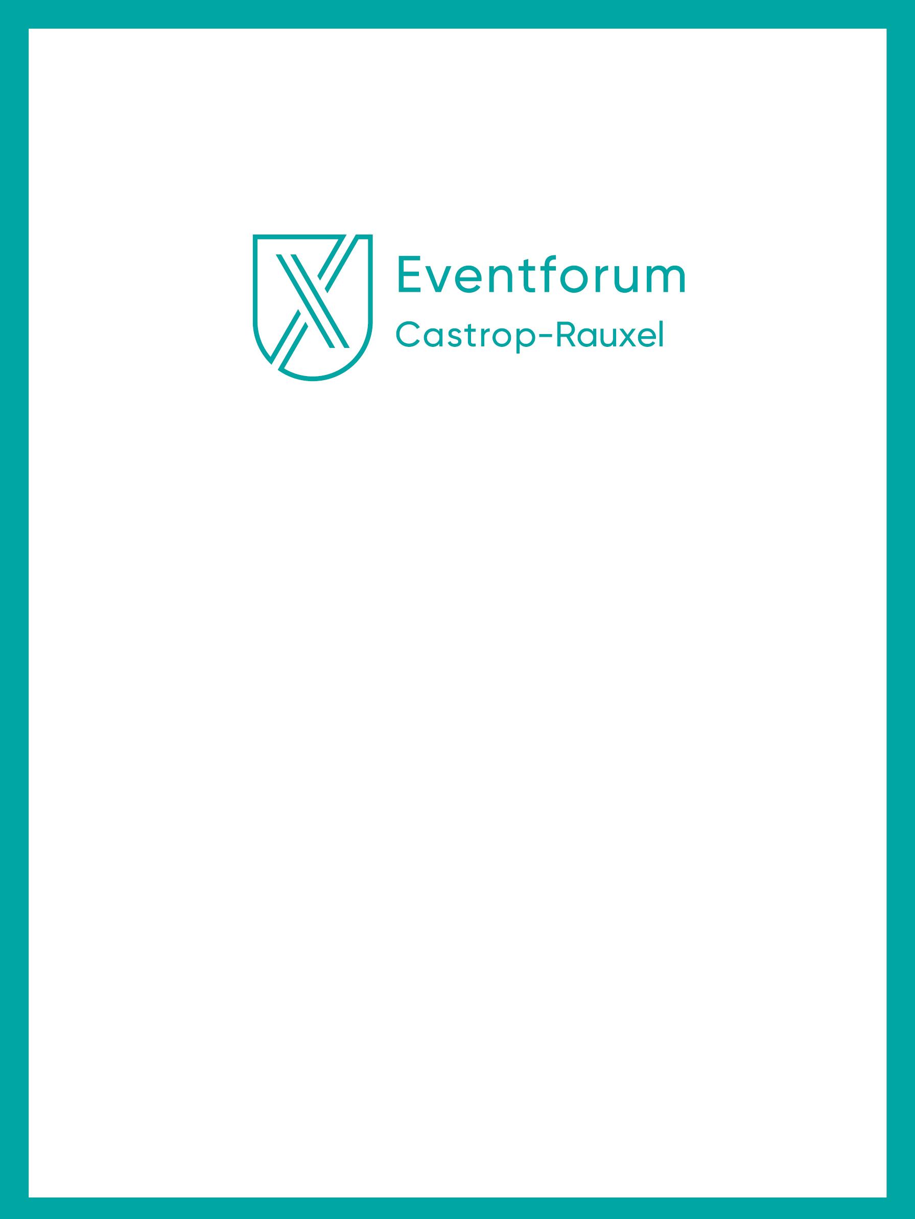 Logo f&uuml;r die Event Forum Castrop-Rauxel mit violettem Hintergrund