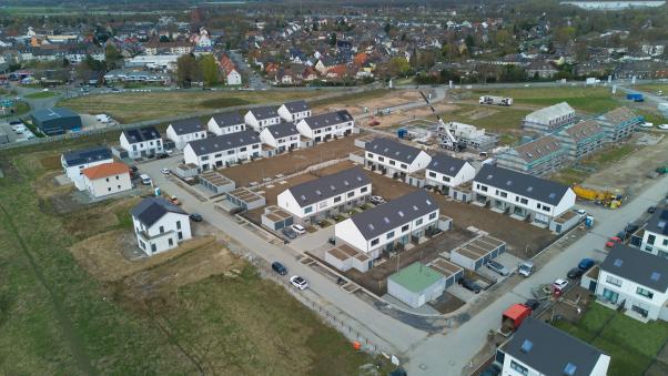 Neubaugebiet in Castrop-Rauxel mit vielen H&auml;usern